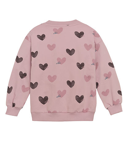 Minymo Sweatshirt - Dawn Pink m. Hjerter
