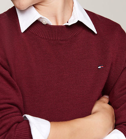 Tommy Hilfiger Bluse - Strik - Essential - Deep Rouge