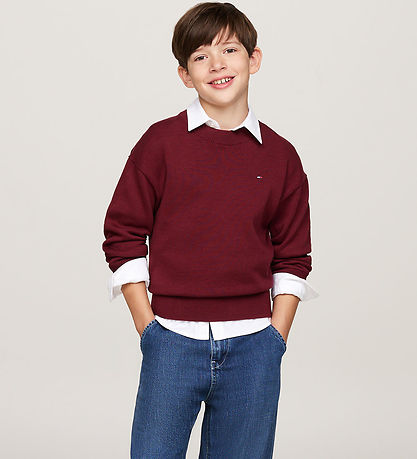 Tommy Hilfiger Bluse - Strik - Essential - Deep Rouge