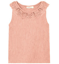 Name It Top - Rib - NmfHelianay - Apricot Blush m. Hulmønster