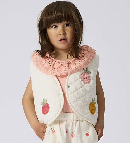 Name It Top - Rib - NmfHelianay - Apricot Blush m. Hulmønster