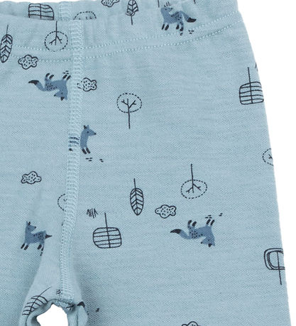 Joha Leggings - Uld/Bomuld - Blå