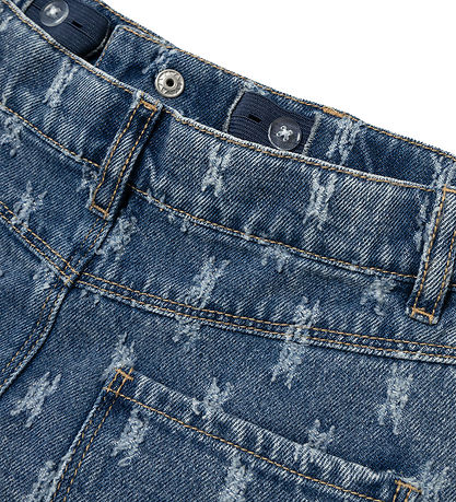 Name It Nederdel - NkfBente - Dark Blue Denim m. Mønster
