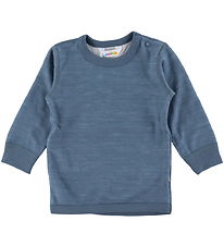 Joha Bluse - Uld/Bambus - Blå