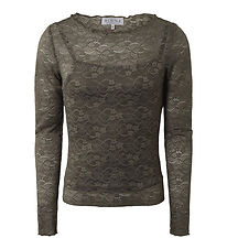 Hound Bluse - Lace Top - Army Green