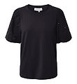 Hound T-Shirt - Puff Sleve Top - Black