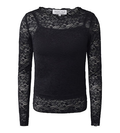 Hound Bluse - Lace Top - Black