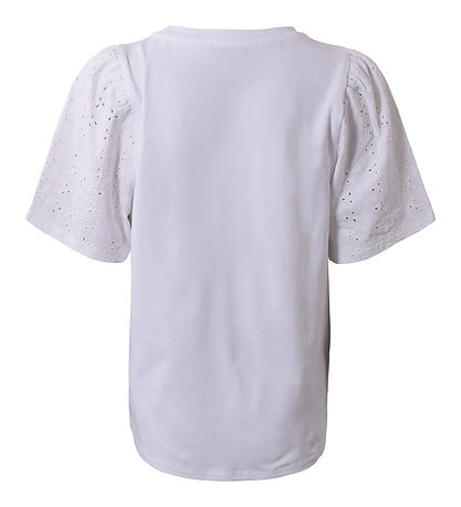 Hound T-Shirt - Puff Sleve Top - White