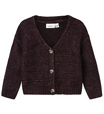 Name It Cardigan - Strik - NmfNetrille - Plum Perfect m. Hulmøns