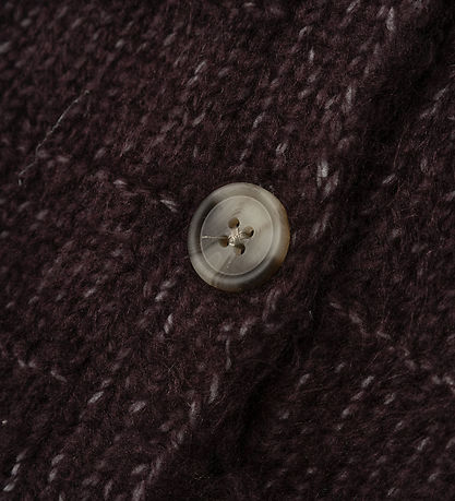 Name It Cardigan - Strik - NmfNetrille - Plum Perfect m. Hulmøns