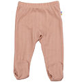 Joha Leggings m. Fødder - Uld/Silke - Fersken