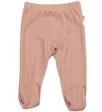 Joha Leggings m. Fødder - Uld/Silke - Fersken
