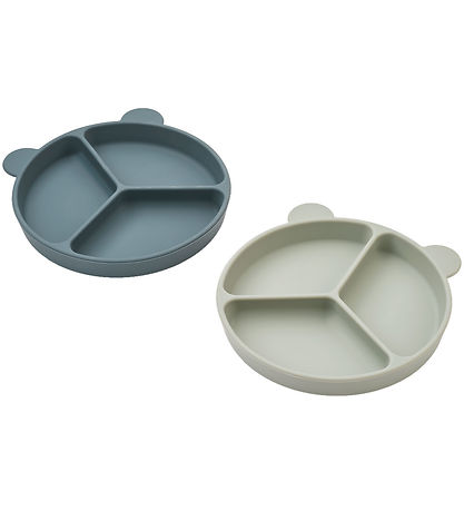 Liewood Skridsikker Tallerken - Stacy - 2-Pak - Whale Blue/Dove 