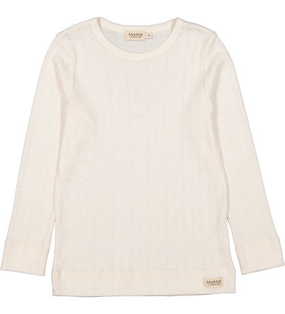 MarMar Nattøj - Modal - Flour White m. Hulmønster