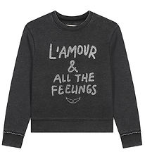 Zadig & Voltaire Sweatshirt - Sort/Sølv m. Tekst