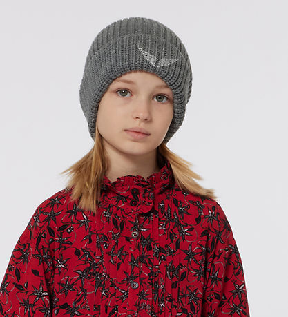 Zadig & Voltaire Hue - Strik - Gråmeleret m. Sølvglimmer