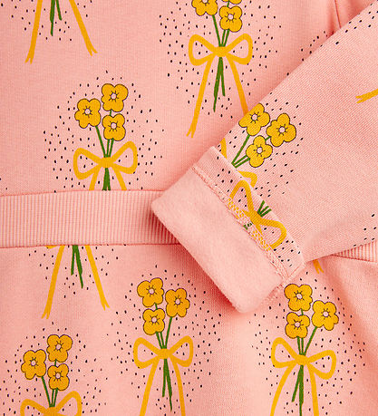 Mini rodini Sweatkjole - Winter Flowers Aop - Pink