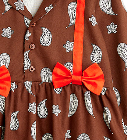 Mini Rodini Kjole - Paisley Aop - Brown
