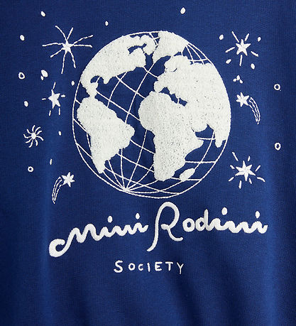 Mini Rodini Sweatshirt - Society Emb - Blå