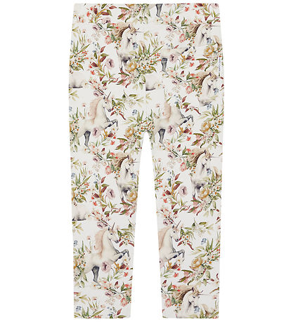 Hust and Claire Leggings - Lisa - Oat Milk m. Enhjørninge