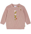 Hust and Claire Bluse - Strik - Panya - Dusty Rose m. Blomster