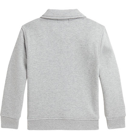 Polo Ralph Lauren Sweatshirt m. Lynlås - Gråmeleret m. Navy