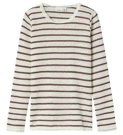 Name It Bluse - Uld - NkfWang - Snow White/Sparrow
