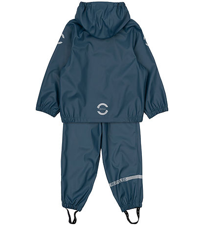 Mikk-Line Regntøj m. Seler - PU - Recycled - Orion Blue