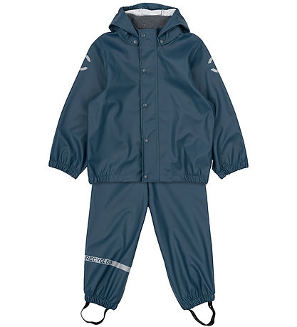 Mikk-Line Regntøj m. Seler - PU - Recycled - Orion Blue