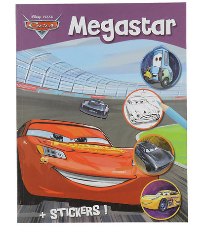 Megastar Malebog m. Klistermærker - 128 Sider - Disney Cars