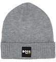 BOSS Hue - Strik - Gråmeleret