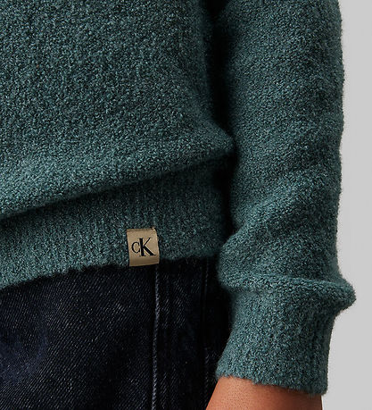Calvin Klein Bluse - Boucle Crewneck - Strik - North Atlantic
