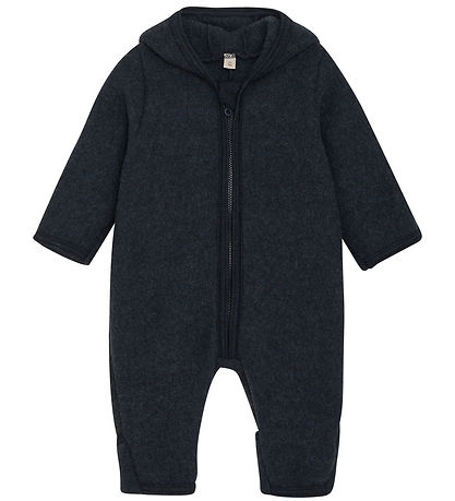 Huttelihut Køredragt - Uldfleece - Navy m. Ører