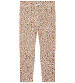Hust and claire Leggings - Vaflet - Lamia - Oat Milk m. Blomster