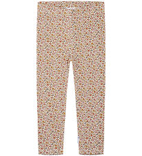 Hust and claire Leggings - Vaflet - Lamia - Oat Milk m. Blomster