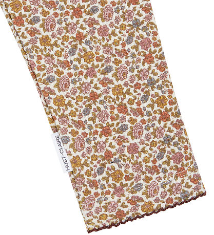 Hust and claire Leggings - Vaflet - Lamia - Oat Milk m. Blomster