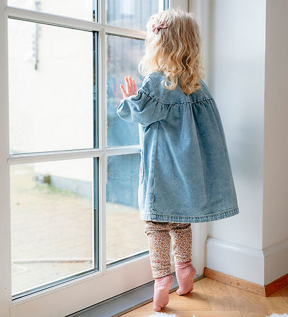 Hust and claire Leggings - Vaflet - Lamia - Oat Milk m. Blomster