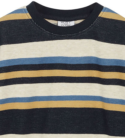 Hust and Claire Bluse - Anton - Navy m. Striber