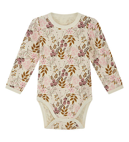 Hust and Claire Body l/æ - Uld/Bambus - Badia - Orchid m. Blomst