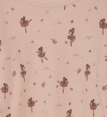 Hust and Claire Bluse - Uld/Bambus - Abba - Rose Cloud m. Baller