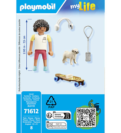 Playmobil My Life - Dreng med Hund - 71612 - 8 Dele
