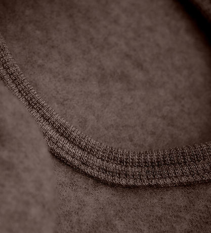 Huttelihut Elefanthue - Uldfleece - 1-lags - Brown Melange m. Ør