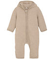 Huttelihut Køredragt - Uldfleece - Camel Melange m. Ører