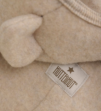Huttelihut Køredragt - Uldfleece - Camel Melange m. Ører
