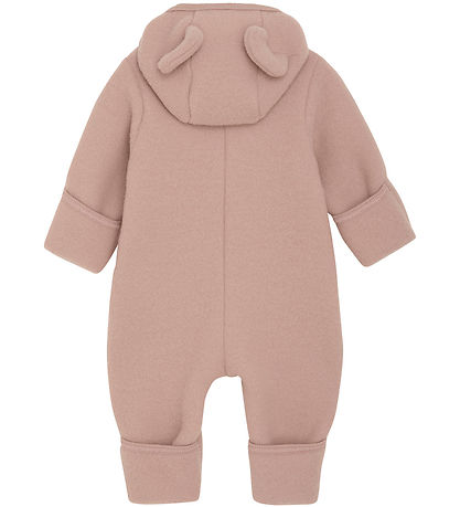 Huttelihut Køredragt - Uldfleece - Mahogany Rose m. Ører