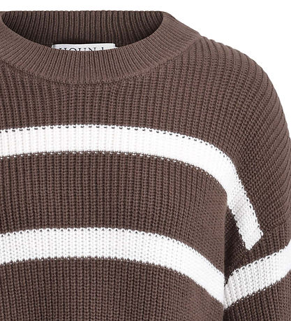 Hound Bluse - Strik - Stripe Knit - Brun/Hvid