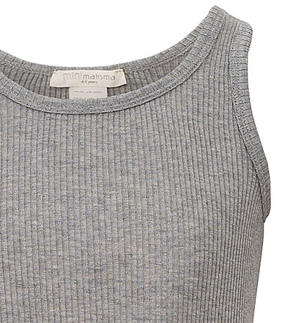 Minimalisma Top - Rib - Silke/Bomuld - Billund - Grey Melange