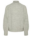 Vero Moda Girl Bluse - Strik - VmLeaf - Light Grey Melange