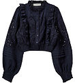 Sofie Schnoor Bluse - Dark Blue m. Hulmønster