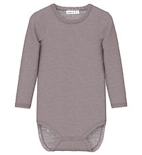 Name It Body l/æ - Uld - Noos - NmfWang - Purple Dove m. Hulmøns